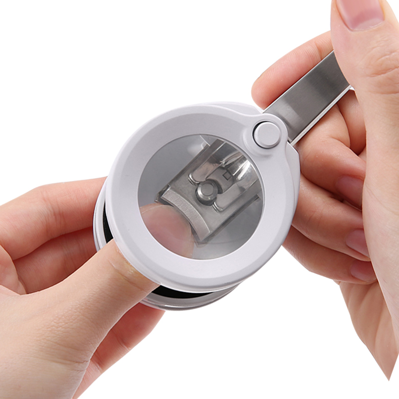 Manicure with magnifier