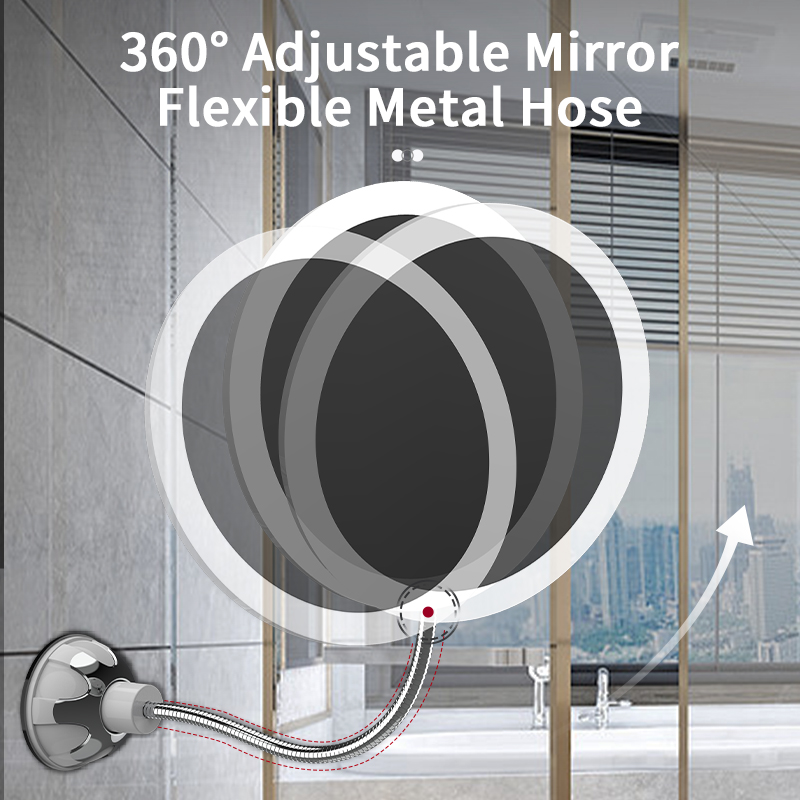 10X cosmetic mirror with suction cup