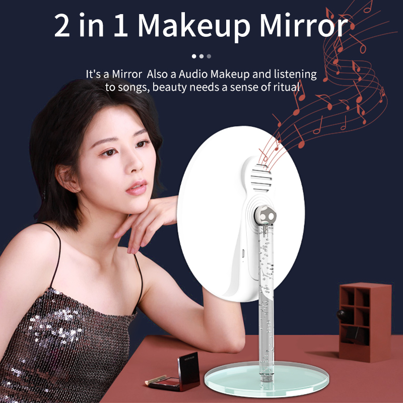 1X+5X led makeup mirror with crystal rod