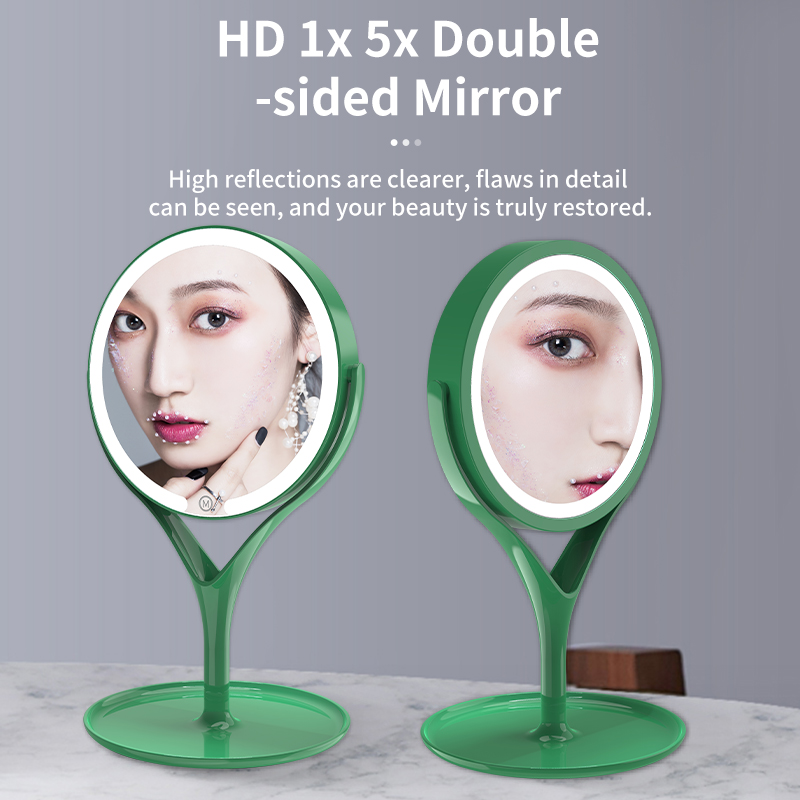 1x+5x Double sides rotatable led mirror