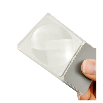 Card wallet magnifier