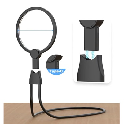 2X Hands Free Magnifying glass With Led