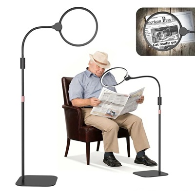 D180mm Led floor magnifier lamp